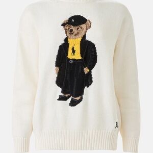 Ralph Lauren Cream Sweater with Bear Design